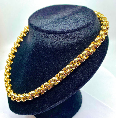 Collier Collier or jaune mailles rondes 58 Facettes AB240