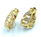 CARTIER earrings. Yellow gold diamond earrings Bergame Collection 58 Facettes
