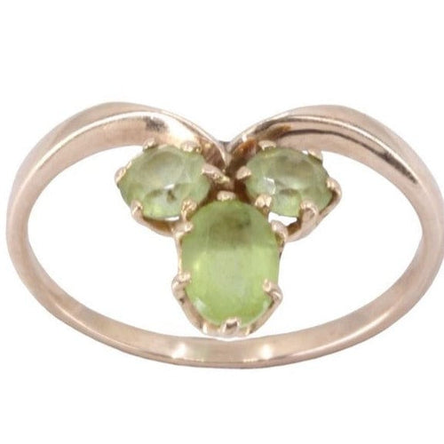 Bague 50 BAGUE ANCIENNE FLEUR DE LYS PÉRIDOTS 58 Facettes 069341