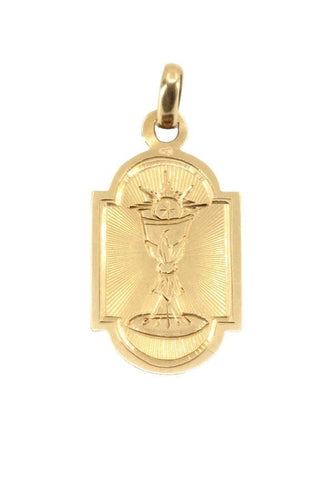 Pendentif MÉDAILLE CALICE ANCIEN 58 Facettes 040501