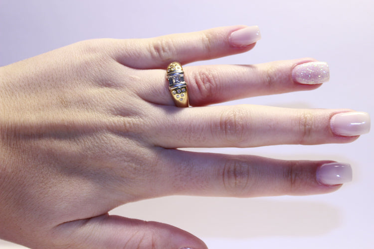 Bague 50 Bague bicolore Diamants 58 Facettes