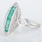Bague 53 Bague Marquise Emeraudes Diamants 58 Facettes 8392