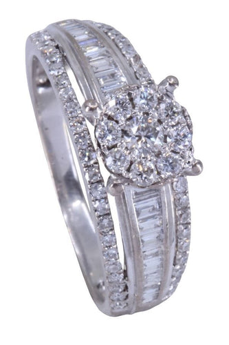Bague 58 BAGUE STYLE SOLITAIRE MODERNE DIAMANTS 58 Facettes 073941