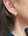 Boucles d'oreilles CRÉOLES OR JAUNE & BLANC 58 Facettes 066611