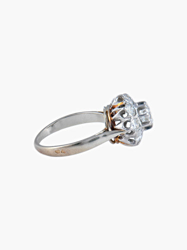Bague Bague Pompadour or blanc et diamants 58 Facettes