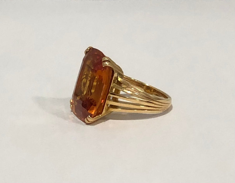 Bague 55 Bague vintage citrine 58 Facettes