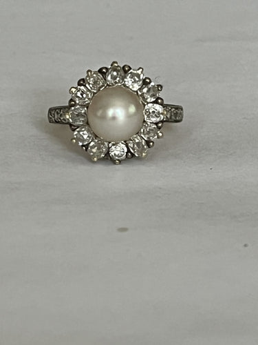 Bague 54 Bague Or Jaune et Gris Perle Diamants 58 Facettes LOT 4493