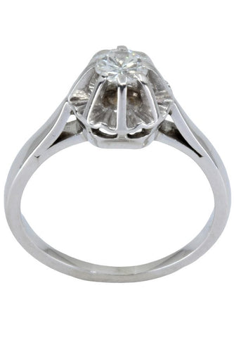 Bague 47.5 SOLITAIRE ANCIEN DIAMANT 0.25 CARAT 58 Facettes 047301