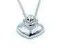 Bvlgari necklace. Doppio Cuore pendant in white gold and diamonds 58 Facettes