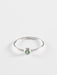 50 Green Sapphire and White Gold Solitaire Ring 58 Facettes