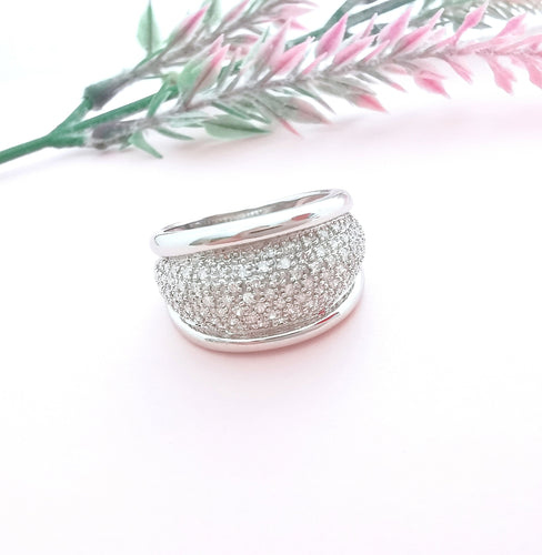 Bague Bague Jonc bombé Diamants 1,10ctt Or gris 58 Facettes AA 1610