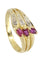 Bague 51 BAGUE MODERNE RUBIS ET DIAMANTS 58 Facettes 048101