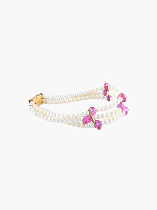 Bracelet Bracelet Perles et Rubis 58 Facettes