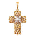 Openwork cross pendant in white gold and diamonds 58 Facettes RA-584.1
