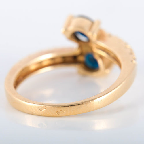 Bague 52 Bague Toi & Moi Saphirs Diamants 58 Facettes JE443