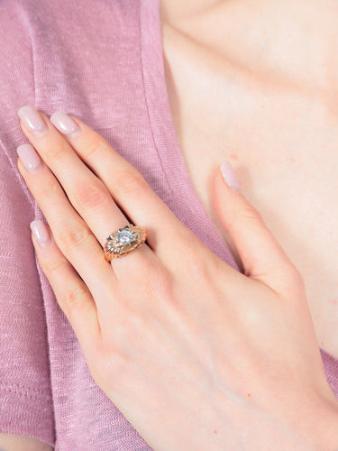 Bague 54.5 Bague Art Déco Or rose 58 Facettes