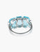 Ring 52 Blue Topazes Diamonds Ring 58 Facettes