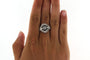 Bague Bague Margueritte en Platine & Diamants, Saphirs 58 Facettes 6492r