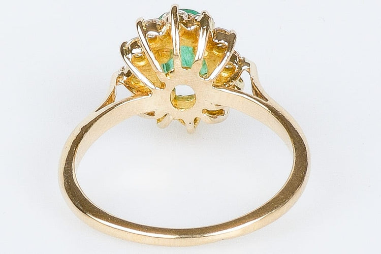 Bague 53 Bague  Marguerite émeraude oxydes de zirconium 58 Facettes BG-EMERV- 104