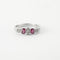 Bague 54 Bague Saphirs roses et éclats de diamants 58 Facettes