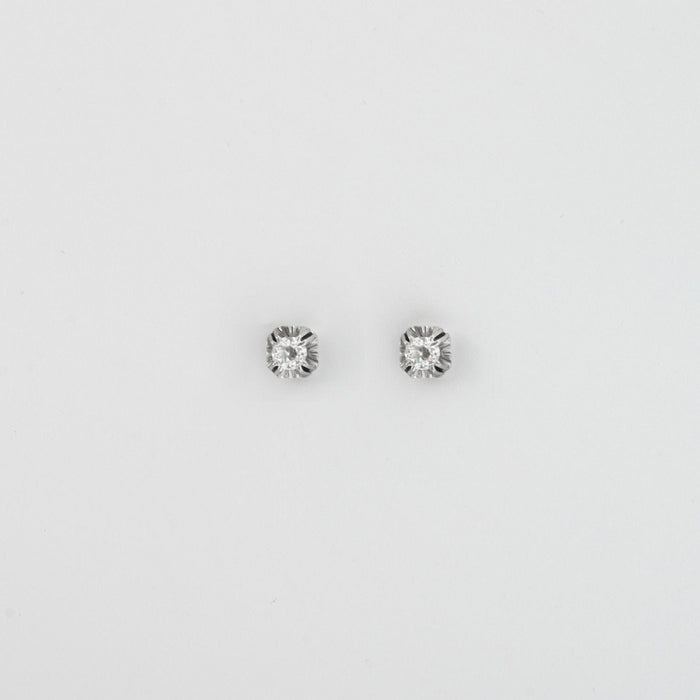 Boucles d'oreilles Boucles d'oreilles puces diamants Art Déco 58 Facettes