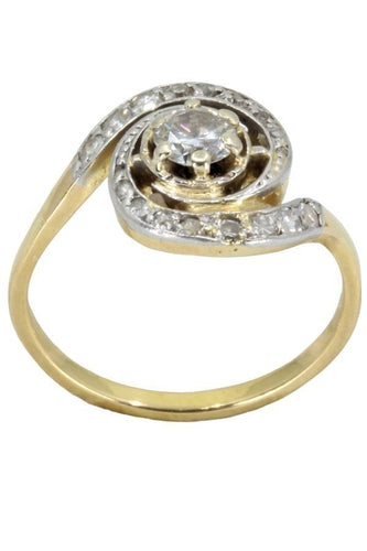 Bague BAGUE TOURBILLON ART-NOUVEAU DIAMANTS 58 Facettes 053261