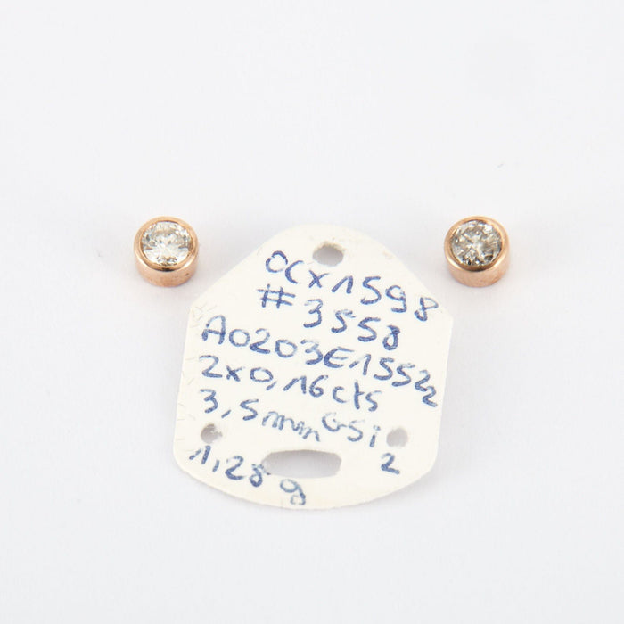 Boucles d'oreilles Boucles d'oreilles en Or rose & diamants 58 Facettes