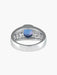 Ring 52 Ceylon sapphire and diamond ring in white gold 58 Facettes LP105