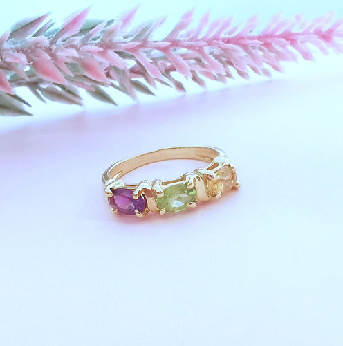 Bague 54.5 Bague Pierres fines Or Jaune 58 Facettes AA 1631