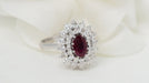 Ring 52 Double surround ring Ruby Diamonds 58 Facettes 32360