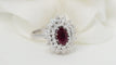 Bague 52 Bague double entourage Rubis Diamants 58 Facettes 32360