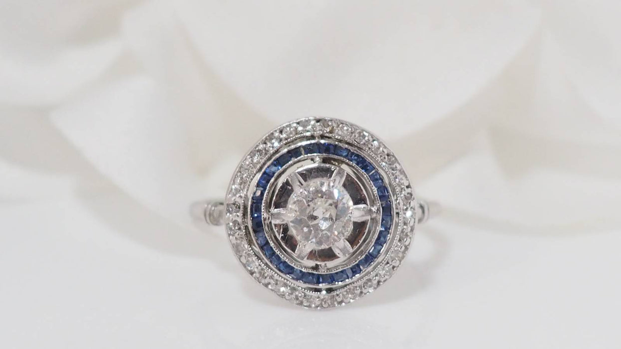Bague Perle & diamants Bella - Bijoux uniques et vintage - Elliade