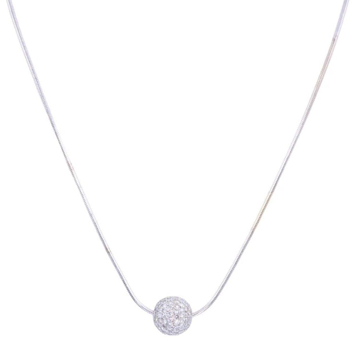 Collier COLLIER BOULE PAVAGE DIAMANTS 58 Facettes 067601