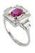 Ring ART DECO RING BURMESE RUBY AND DIAMONDS 58 Facettes 045801