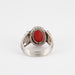 Ring 55 White gold, coral and diamond ring 58 Facettes P10L9