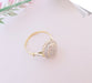 Ring 59.5 Two Tone Gold Diamond Ring 58 Facettes AA 1521