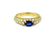Bague BOUCHERON. Bague vintage or jaune, saphir et diamants 58 Facettes