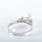 Bague 52 BAGUE OR GRIS PERLE BLANCHE ENTOURAGE DIAMANTS 58 Facettes LP 918