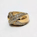 Ring 54 Yellow gold “dome” ring with diamonds 58 Facettes TBU