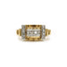 Ring 53 Tank Ring Gold, Platinum And Diamonds 58 Facettes 220268R