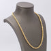 Semi hollow yellow gold cord necklace 58 Facettes E359506