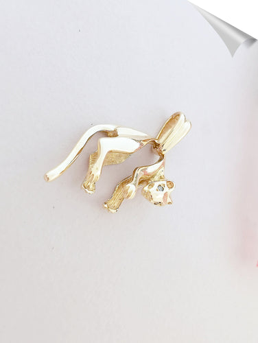 Pendentif Pendentif Panthère diamants unisexe, or jaune 58 Facettes AA 1545