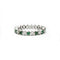 Bague 54 Alliance Or blanc Diamants Emeraudes 58 Facettes 240022R