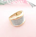 Bague Bague Bandeau Or deux tons & Diamants 58 Facettes AA 1577