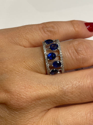 Bague Bague Saphirs et Diamants 58 Facettes