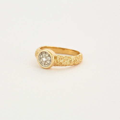 Bague 53 Bague bandeau or texturé Diamants 58 Facettes 240047