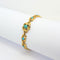 Bracelet Bracelet or jaune et Turquoises 58 Facettes 27765