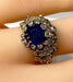 Ring 51 Unheated sapphire diamond ring 19th century period. 58 Facettes AB271