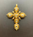 Sublime antique cross pendant in gold and table rose cut diamonds 58 Facettes