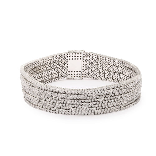 Bracelet Bracelet en or gris, diamants 58 Facettes BRA94